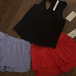 lululemon NEW NWT  fast and free high-rise split  Shorts tank top  M 6 pd $200